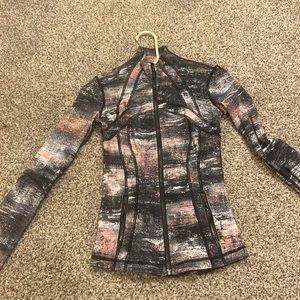 Lulu lemon zip up in black pink and white galaxy